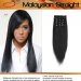 Malaysian Straight clip-ins are trendy, versatile and can be curled for added body and movement.